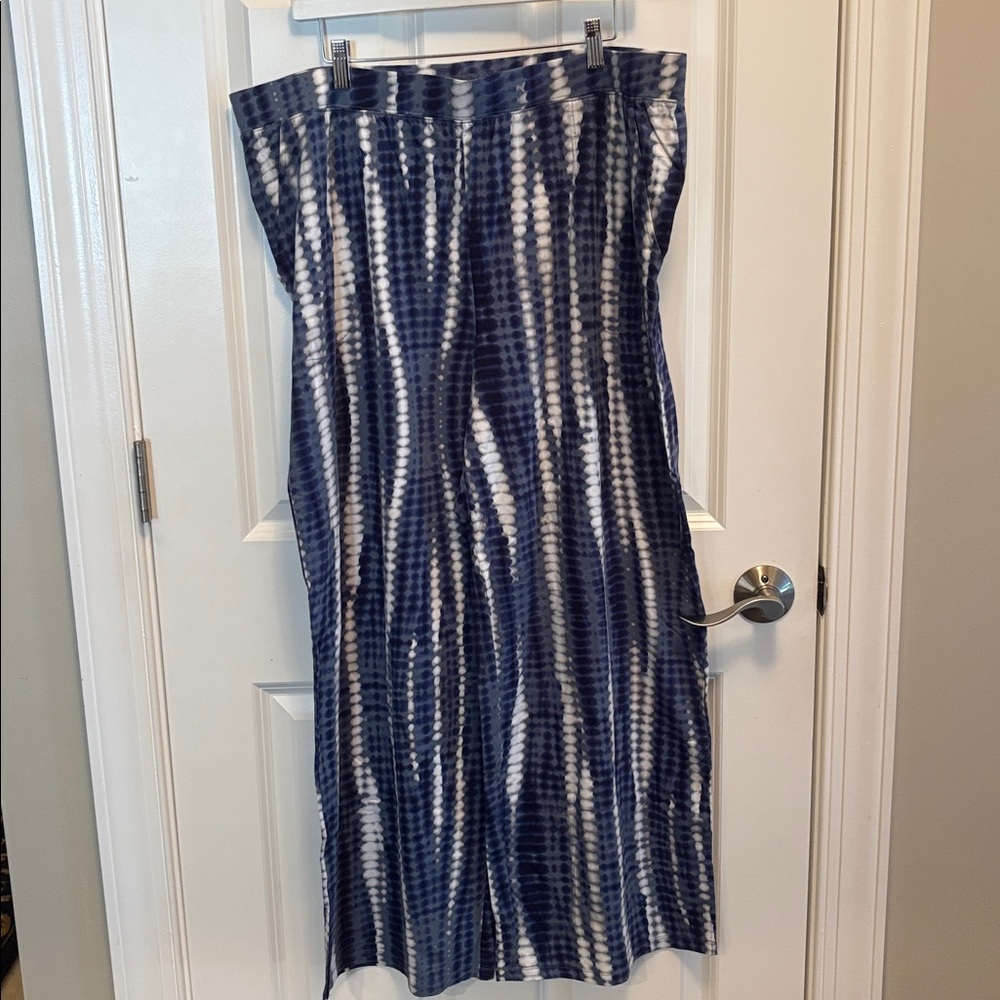 Stylish Blue and White Women's Pants